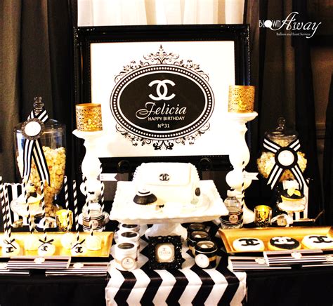 chanel birthday theme|coco Chanel birthday party decorations.